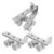 2 Sets Stainless Steel Wardrobe Pulley Sliding Door Wheel