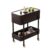 2 Tier Rolling Cart with Wheels, Utility Cart, Rolling Storage Cart(Black)