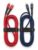 2 USB-C to USB C Cables Pack,RED & Blue 7 feet