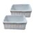 2 x 100% Eco-Friendly White Wicker Storage Basket with Cloth by Arpan (Large- W43xD32xH16cm)