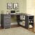 3-Drawer L-Shape Computer Desk for Office