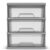 3-Drawer Organization Tower Wide Storage Cart, Silver