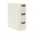 3-Drawer Rolling Storage Cabinet, PP Narrow Dresser Organizer with Wheels, Modern Mobile Storage Tower for Bathroom, Bedroom, Kitchen, Office, Beige 18″x7″x24″