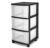 3-Drawer Storage Cart with Black Frame (2-Pack) VX85033