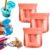 3-Hole Handheld Pencil Sharpener with Lid (3, Orange)
