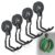 3-H UpgradedExtra Strong Magnetic Hooks,Heavy Duty Large Anti-Slip Magnet Hooks J Shape,No-Drill Tool Holder for Garage,Power Drill,Garden Tools,Hose Storage,4 Pack Black