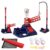 3-in-1 Baseball Soft Toss Machine Set for Kids 3-8, T Ball Set with Step-On Pitching Machine, Adjustable Baseball Tee, Hanging Stand & 6 Balls – Outdoor Sport Gifts for Boys Girls