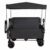 3-in-1 Folding Utility Wagon with Bench Seat, Canopy & Storage (Black)