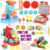 3-in-1 Playdough Kitchen Set for Kids Aged 3-8, 24 Colors Dough Kits with Ice Cream/Noodle/Burger Makers, Creations Food Modeling Tool Toys for Boys Girls