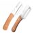 3-in-1 Vegetable Peeler with Wooden Handle, Stainless Steel