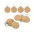 3-inch Large Circular Wooden Carving with Keychain Blank Wooden Keychain, 20 for Craft Carving Keychain Labels