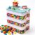 3-Layer Stackable Building Block Storage Organizer with Play Mat Lid