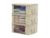 3-Pack Fabric Storage Bins 19x14x8 in with Clear Window & Carry Handles, Beige