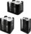 3-Piece Food Container Lid Organizer, Hold Up to 24 Lids, Black No Assembly