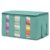 3-Section Foldable Storage Bag Organizer with Clear Windows, Teal