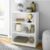 3-Shelf White Bookcase, Adjustable Shelves for Study & Office