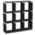 3-Tier 9-Compartment Storage Shelf Organizer, Black