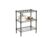 3-Tier Black Wire Shelving Unit Steel Frame Adjustable Feet Open Grid
