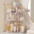 3-Tier Corner Bathroom Counter Organizer with Makeup Brush Holder, Clear