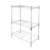 3-Tier Heavy Duty Chrome Metal Wire Storage Shelving Unit, Total 450lbs Load Capacity, 13.4Dx23.2Wx30.6H Inch 1-Inch Adjustable Tool-Free Assembly Rack For Closet Garage Laundry Pantry Organizer