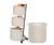 3-Tier Laundry Hamper Sorter, Rolling Laundry Storage Organizer with Removable Baskets and Wheels for Home, Bathroom, Dorm, Beige