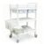 3-Tier Medical Utility Rolling Cart 430LBS with 2 Drawers,2 Waste Buckets