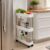 3-Tier Mobile Utility Cart for Kitchen Bathroom Laundry Narrow Spaces