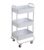 3-Tier Rolling Metal Laundry Cart, Arctic White