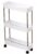 3-Tier Slim Rolling Utility Cart for Bathroom, Kitchen & Office, White
