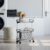3-Tier Slim Storage Trolley with Wheels, Adjustable Aluminum Rolling Utility Cart for Kitchen, Bathroom, Laundry Room, Narrow Spaces, Silver