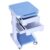 3-Tier Utility Cart with 2 Drawers, Mobile Storage Trolley (Blue White)