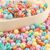 300pcs 10mm Color Stripe Resin Beads Beads Beads DIY Handmade Beads Charms Making Accessories