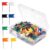 300pcs Colorful Flag Thumb Tacks Plastic Steel Map Pins