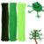 300 PCS Pipe Cleaners, 3 Assorted Colors Chenille Stems, Craft Pipe Cleaners, Pipe Cleaner Craft Supplies for DIY Arts Crafts Project(Green Series)