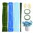 300pcs Pipe Cleaner Set Blue Tulip Bouquet with Green Stems&Flower Stamens