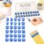 30/50Pcs Numbered Pencil Toppers, Reusable Classroom Pencil Labels, Number Pencil Toppers for Classroom Organization and Supply Tracking Station，Blue：30