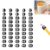30/50 PCS Numbered Pencil Toppers,Reusable Student Pencil Label Tags,Classroom Tracking Markers Stationery Supplies (Black, Number1-50)