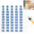 30/50 PCS Numbered Pencil Toppers,Reusable Student Pencil Label Tags,Classroom Tracking Markers Stationery Supplies (Blue, Number1-50)