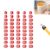 30/50 PCS Numbered Pencil Toppers,Reusable Student Pencil Label Tags,Classroom Tracking Markers Stationery Supplies (red, Number1-50)