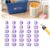 30/50 PCS Numbered Pencil Toppers,Reusable Student Pencil Label Tags,Classroom Tracking Markers Stationery Supplies (Purple, Number1-30)