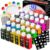 30 Colors Permanent Fabric Paint (2oz/60ml) with Brushes, Palette, Stencils