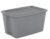 30 Gallon Extra Large Plastic Storage Bin, Durable Stackable Storage Container with Snap-On Lid, Gray for Garage Basement Home Organization