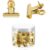 30 Pack Push Pins Clips, Thumb Tacks Bulldog Clips, Bulletin Board Clips, Heavy Duty Clips with Pins for Cork Board, Cubicle Walls, Office School Home(Gold)