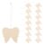 30pcs Angel Wing Wood Cutouts with Holes and Ropes for DIY Crafts
