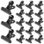 30pcs Black Metal Push Pins Clips for Bulletin Boards and Paper