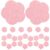 30pcs Compact Face Scrubber Pink Fiber Cotton Exfoliating Sponge