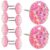 30pcs Decorative Rhinestone Thumb Tacks Pink Resin Metal