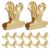 30pcs Gold Metal Thumb Tacks with Clips for Cork Board Organization