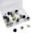 30Pcs Metal Thumbtacks for Cork Board, Decorative Push Pins with Steel Point, Black Silver Gold Mixed(Mixed)