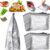 30 PCS Reusable Aluminum Foil Food Storage Bags | Resealable Zip Lock Freezer Bags for Fruits, Vegetables, Meat & Snacks | Leak Resistant Food Organizer Pouches